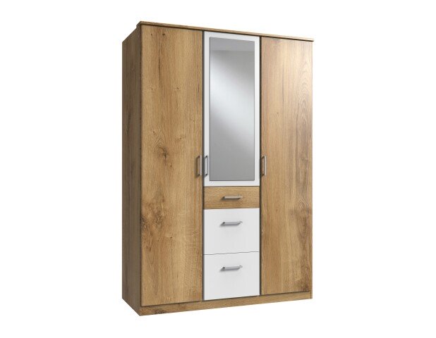 Kleiderschrank >Click< (B/H/T: 135x198x58 cm) in Plankeneiche-Nachbildung