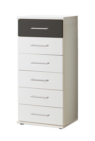 Kommode >Click< (B/H/T: 46x106x40 cm) in Weiß - 46x106x40cm (BxHxT)