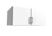 Schrankaufsatz >Click< (B/H/T: 90x40x58 cm) in Weiß - 90x40x58cm (BxHxT)