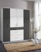 Kleiderschrank >Click< (B/H/T: 180x198x58 cm) in Weiß - 180x198x58cm (BxHxT)