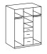 Kleiderschrank >Click< (B/H/T: 135x198x58 cm) in Weiß - 135x198x58cm (BxHxT)