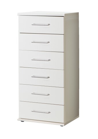 Kommode >Click< (B/H/T: 46x106x40 cm) in Weiß - 46x106x40cm (BxHxT)