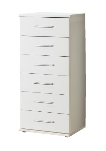 Kommode >Click< (B/H/T: 46x106x40 cm) in Weiß - 46x106x40cm (BxHxT)