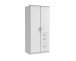 Kleiderschrank >Click< (B/H/T: 90x198x58 cm) in Weiß - 90x198x58cm (BxHxT)