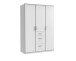Kleiderschrank >Click< (B/H/T: 135x198x58 cm) in Weiß - 135x198x58cm (BxHxT)
