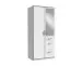 Kleiderschrank >Click< (B/H/T: 90x198x58 cm) in Weiß - 90x198x58cm (BxHxT)