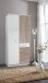 Kleiderschrank >Click< (B/H/T: 90x198x58 cm) in Weiß - 90x198x58cm (BxHxT)