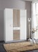 Kleiderschrank >Click< (B/H/T: 135x198x58 cm) in Weiß - 135x198x58cm (BxHxT)