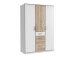 Kleiderschrank >Click< (B/H/T: 135x198x58 cm) in Weiß - 135x198x58cm (BxHxT)