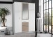 Kleiderschrank >Click< (B/H/T: 135x198x58 cm) in Weiß - 135x198x58cm (BxHxT)