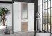 Kleiderschrank >Click< (B/H/T: 135x198x58 cm) in Weiß - 135x198x58cm (BxHxT)