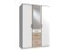 Kleiderschrank >Click< (B/H/T: 135x198x58 cm) in Weiß - 135x198x58cm (BxHxT)