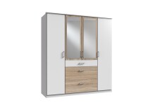 Kleiderschrank >Click< (B/H/T: 180x198x58 cm) in Weiß - 180x198x58cm (BxHxT)