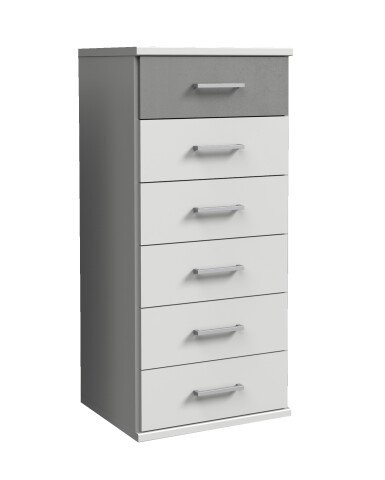 Kommode >Click< (B/H/T: 46x106x40 cm) in Weiß - 46x106x40cm (BxHxT)