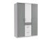 Kleiderschrank >Click< (B/H/T: 135x198x58 cm) in Weiß - 135x198x58cm (BxHxT)