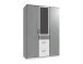 Kleiderschrank >Click< (B/H/T: 135x198x58 cm) in Weiß - 135x198x58cm (BxHxT)