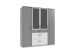Kleiderschrank >Click< (B/H/T: 180x198x58 cm) in Weiß - 180x198x58cm (BxHxT)