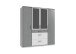 Kleiderschrank >Click< (B/H/T: 180x198x58 cm) in Weiß - 180x198x58cm (BxHxT)