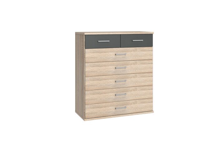 Kommode >Click< (B/H/T: 90x106x40 cm) in Eiche-Sägerau-Nachbildung