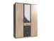 Kleiderschrank >Click< (B/H/T: 135x198x58 cm) in Eiche-Sägerau-Nachbildung