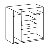 Kleiderschrank >Click< (B/H/T: 180x198x58 cm) in Plankeneiche-Nachbildung