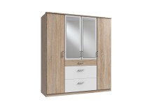 Kleiderschrank >Click< (B/H/T: 180x198x58 cm) in Eiche-Sägerau-Nachbildung