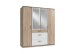 Kleiderschrank >Click< (B/H/T: 180x198x58 cm) in Eiche-Sägerau-Nachbildung