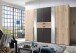 Kleiderschrank >Odessa< (B/H/T: 270x208x58 cm) in Hickory-Oak-Nachbildung