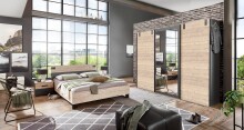 Komplettschlafzimmer >Malmö< (B/H/T: 562x210x210 cm) in Graphit
