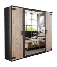 Komplettschlafzimmer >Malmö< (B/H/T: 517x210x210 cm) in Graphit