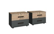 Komplettschlafzimmer >Malmö< (B/H/T: 252x94x210 cm) in Graphit