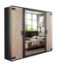 Kleiderschrank >Malmö< (B/H/T: 225x210x58 cm) in Graphit - 225x210x58cm (BxHxT)