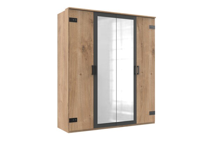 Komplettschlafzimmer >Malmö< (B/H/T: 433x210x210 cm) Plankeneiche