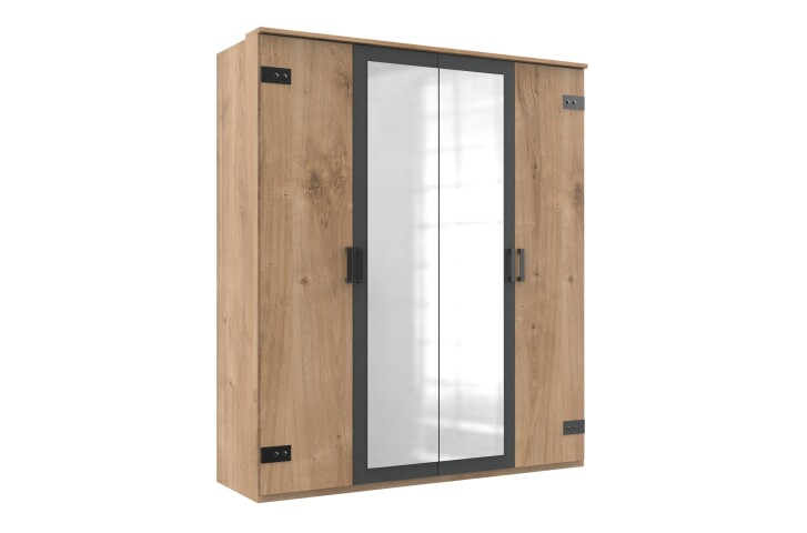 Komplettschlafzimmer >Malmö< (B/H/T: 453x210x210 cm) Plankeneiche