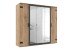 Kleiderschrank >Malmö< (B/H/T: 225x210x58 cm) in Plankeneiche-Nachbildung