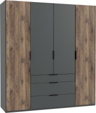 Kleiderschrank >Winnipeg< (B/H/T: 200x216x58 cm) in...