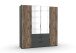 Kleiderschrank >Winnipeg< (B/H/T: 200x216x58 cm) in Graphit - 200x216x58 (BxHxT)