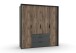 Kleiderschrank >Winnipeg< (B/H/T: 204x220x3 cm) in Graphit - 204x220x3cm (BxHxT)