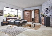 Kleiderschrank >Winnipeg< (B/H/T: 307x222x5 cm) in Graphit - 307x222x5cm (BxHxT)
