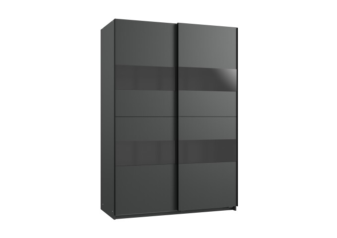 Kleiderschrank >Altona1< (B/H/T: 135x198x64 cm) in Graphit - 135x198x64 (BxHxT)