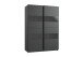 Kleiderschrank >Altona1< (B/H/T: 135x198x64 cm) in Graphit - 135x198x64 (BxHxT)