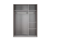 Kleiderschrank >Altona1< (B/H/T: 135x198x64 cm) in Weiß - 135x198x64cm (BxHxT)
