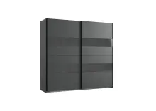 Kleiderschrank >Altona2< (B/H/T: 225x210x65 cm) in Graphit - 225x210x65 (BxHxT)