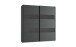 Kleiderschrank >Altona2< (B/H/T: 225x236x65 cm) in Graphit - 225x236x65 (BxHxT)