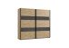 Kleiderschrank >Altona2< (B/H/T: 225x210x65 cm) in Artisan-Eiche-Nachbildung