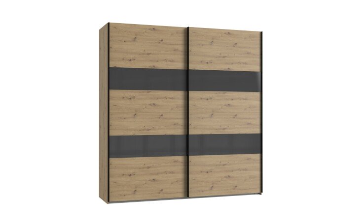 Kleiderschrank >Altona2< (B/H/T: 225x236x65 cm) in Artisan-Eiche-Nachbildung