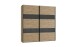 Kleiderschrank >Altona2< (B/H/T: 225x236x65 cm) in Artisan-Eiche-Nachbildung