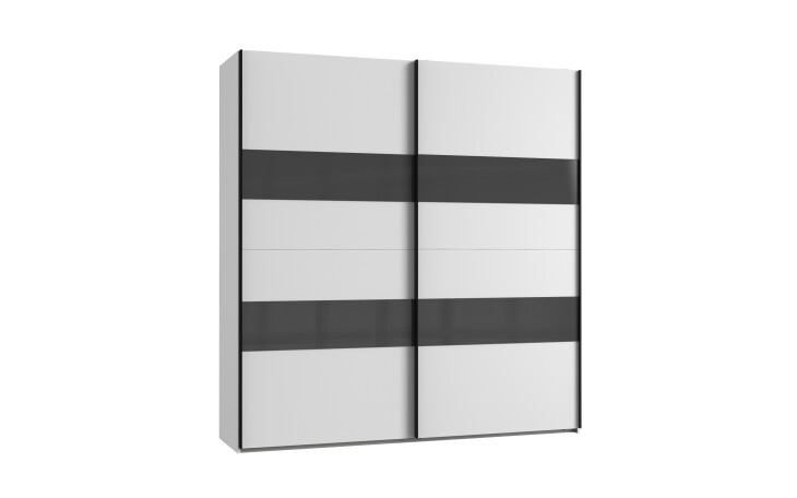Kleiderschrank >Altona2< (B/H/T: 225x236x65 cm) in Weiß - 225x236x65cm (BxHxT)