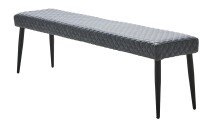 Sitzbank >OTTOWA< (B/H/T: 160x46x34 cm) in Grau aus...