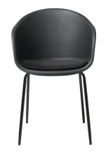 Stuhl >TOPLEY< (2er Set) (B/H/T: 56x83x59 cm) in schwarz - 56x83x59 (BxHxT)